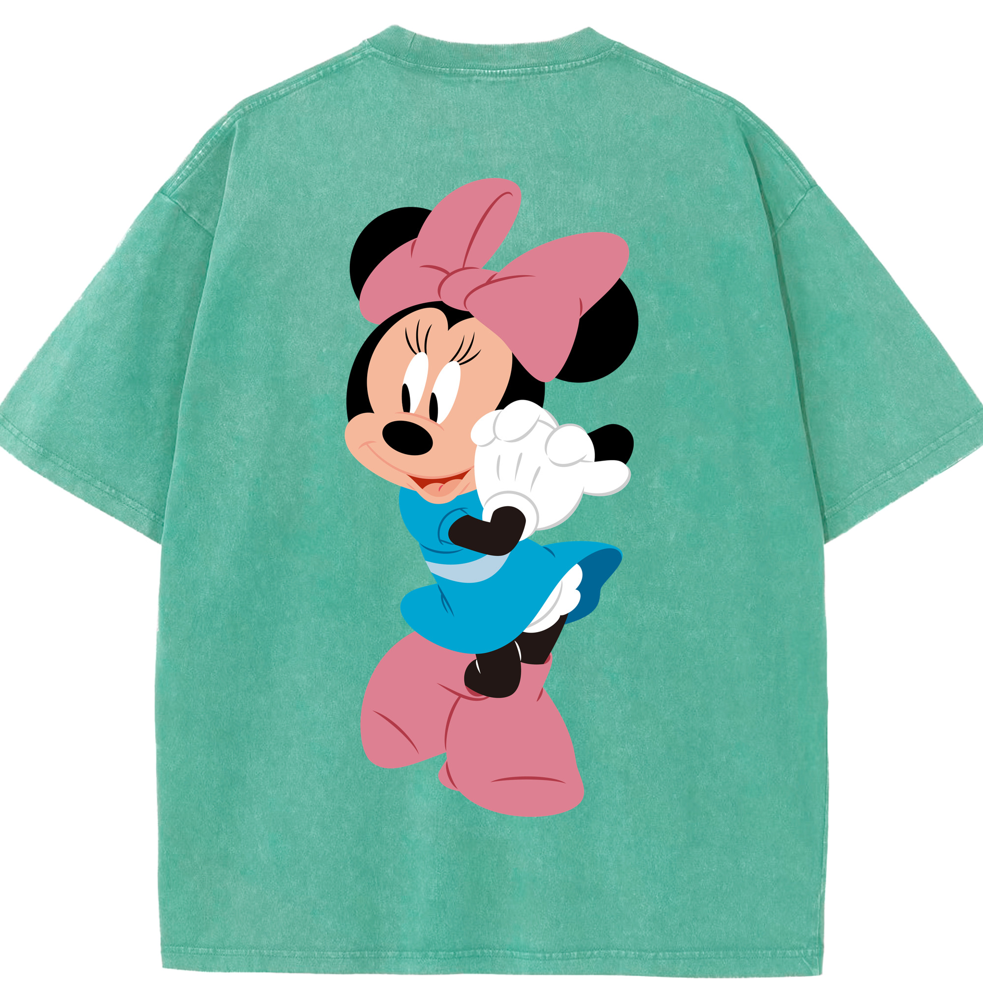 （画像用） ミッキーマウス Mickey Mouse 綿100% ヴィンテージ風 半袖Tシャツ（背面プリント）